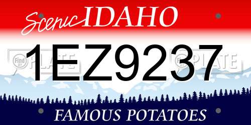 1EZ9237 Idaho License Plate