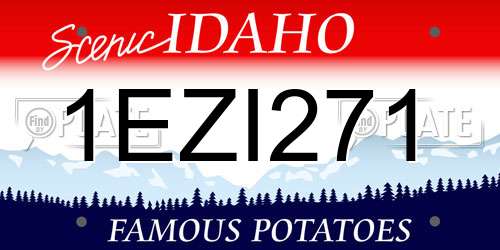 1EZI271 Idaho License Plate
