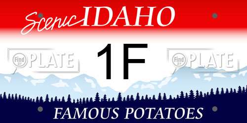 1F Idaho License Plate