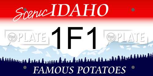 1F1 Idaho License Plate