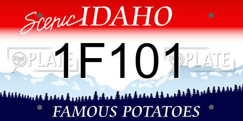 1F101 Idaho License Plate