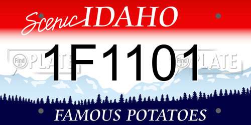 1F1101 Idaho License Plate