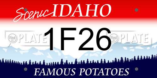 1F26 Idaho License Plate
