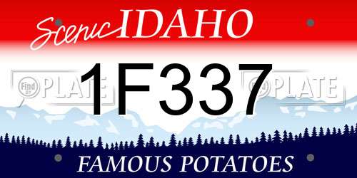 1F337 Idaho License Plate