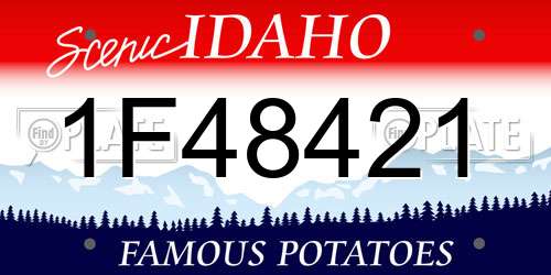 1F48421 Idaho License Plate