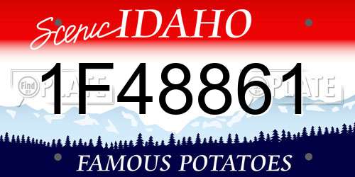 1F48861 Idaho License Plate