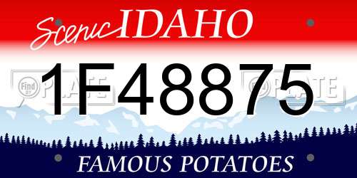 1F48875 Idaho License Plate