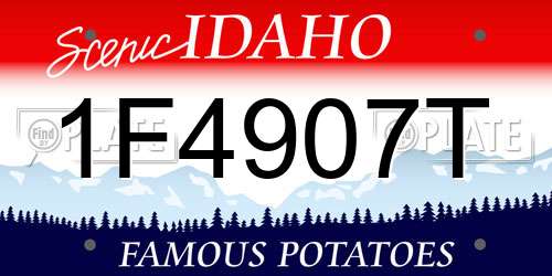 1F4907T Idaho License Plate