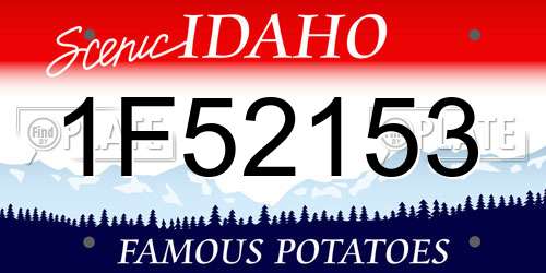 1F52153 Idaho License Plate
