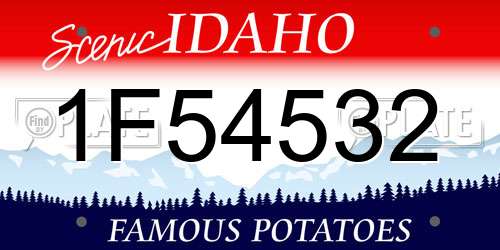 1F54532 Idaho License Plate