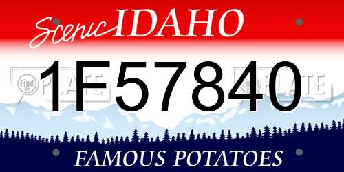 1F57840 Idaho License Plate