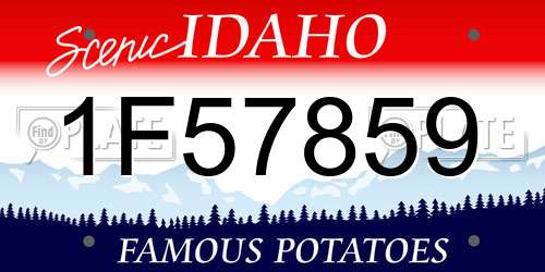 1F57859 Idaho License Plate
