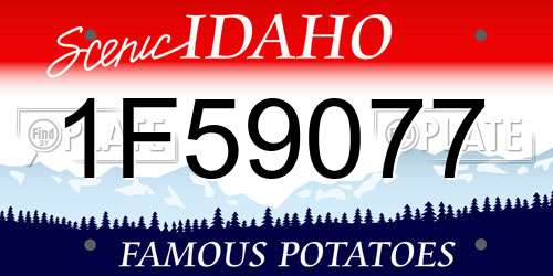 1F59077 Idaho License Plate