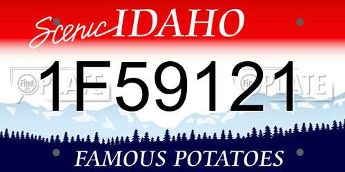 1F59121 Idaho License Plate