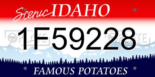 1F59228 Idaho License Plate