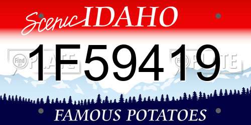 1F59419 Idaho License Plate