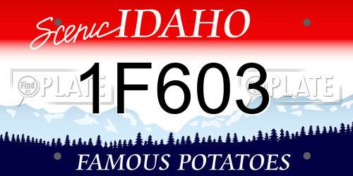 1F603 Idaho License Plate