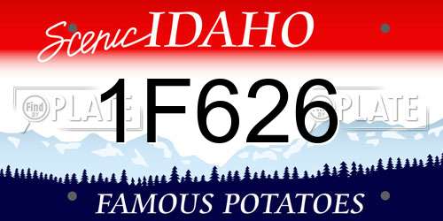 1F626 Idaho License Plate