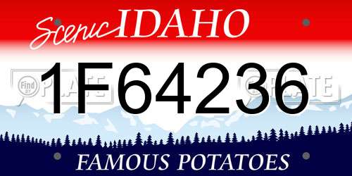 1F64236 Idaho License Plate