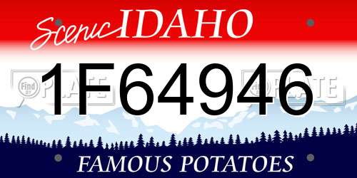 1F64946 Idaho License Plate