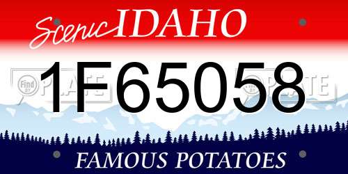 1F65058 Idaho License Plate