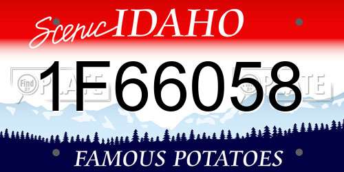 1F66058 Idaho License Plate
