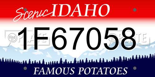 1F67058 Idaho License Plate