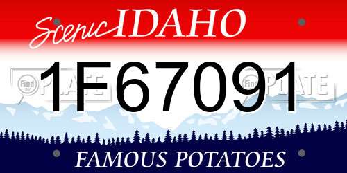 1F67091 Idaho License Plate