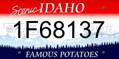 1F68137 Idaho License Plate
