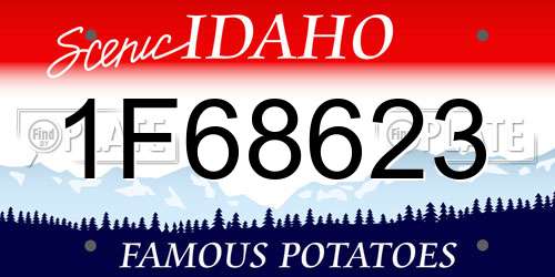 1F68623 Idaho License Plate