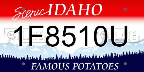 1F8510U Idaho License Plate