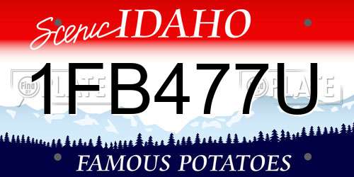 1FB477U Idaho License Plate