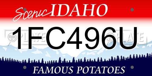 1FC496U Idaho License Plate