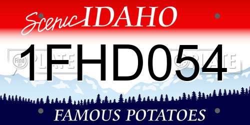 1FHD054 Idaho License Plate