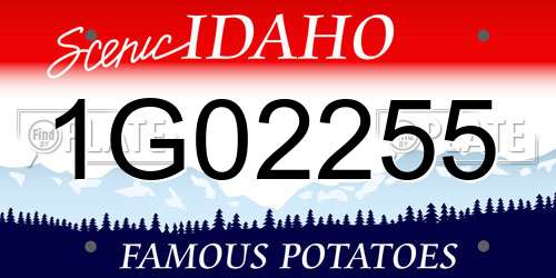 1G02255 Idaho License Plate