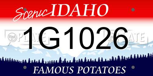 1G1026 Idaho License Plate