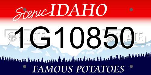 1G10850 Idaho License Plate