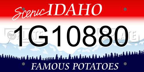 1G10880 Idaho License Plate
