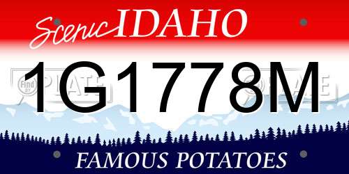 1G1778M Idaho License Plate