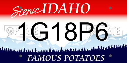 1G18P6 Idaho License Plate