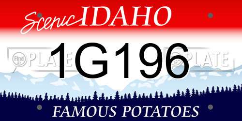 1G196 Idaho License Plate