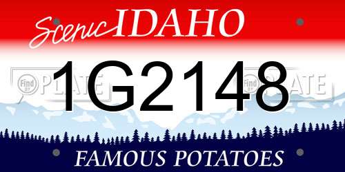 1G2148 Idaho License Plate