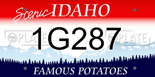 1G287 Idaho License Plate