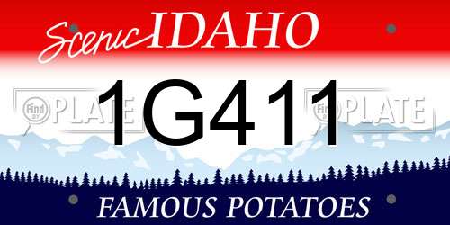 1G411 Idaho License Plate