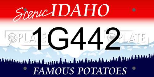 1G442 Idaho License Plate