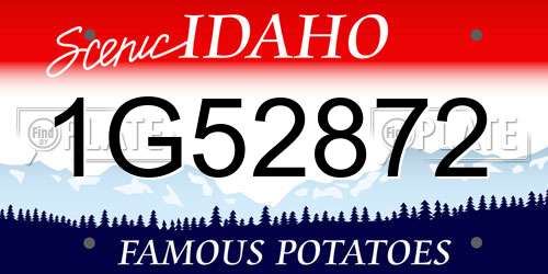 1G52872 Idaho License Plate