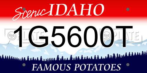 1G5600T Idaho License Plate