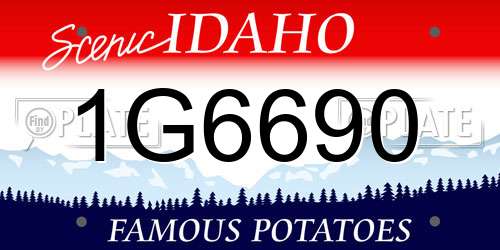 1G6690 Idaho License Plate