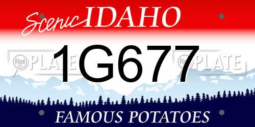 1G677 Idaho License Plate