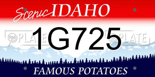 1G725 Idaho License Plate